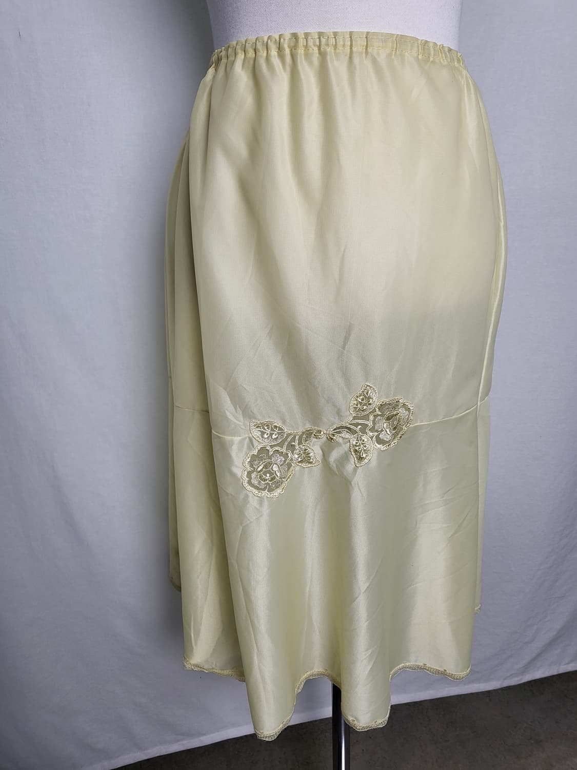 빈티지 바닐라 옐로우 슬립 스커트 상품이미지3
