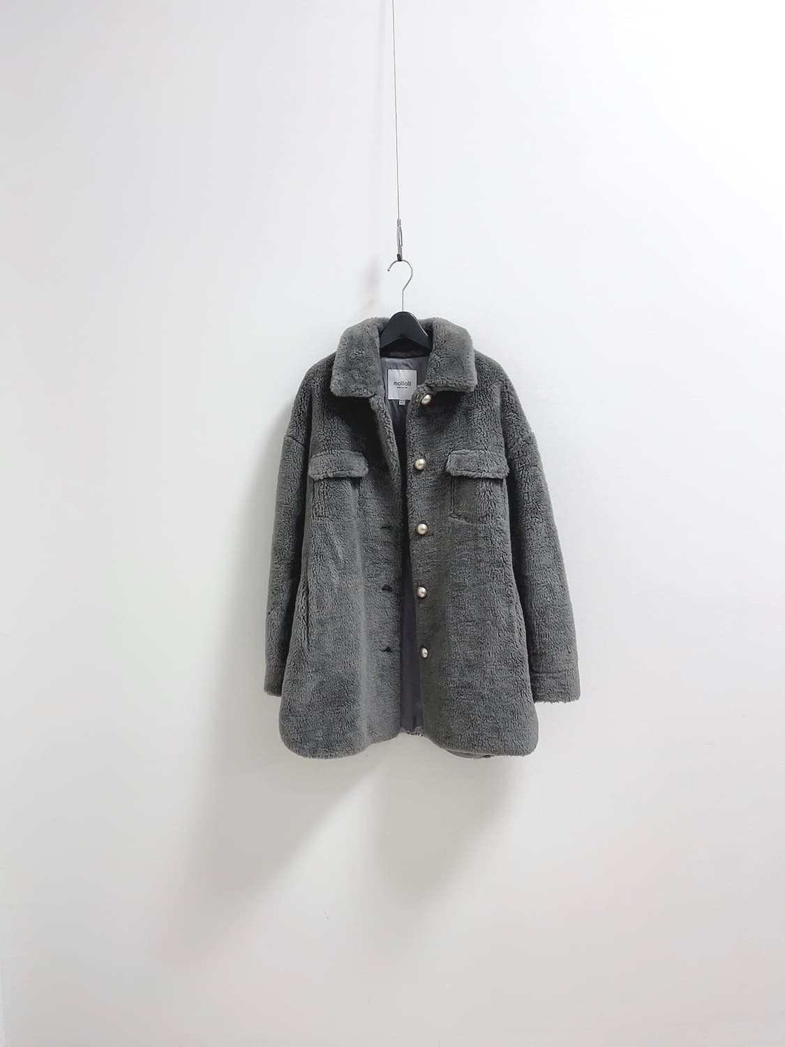 올리몰리 울혼방 페이크 무스탕 자켓 상품이미지3