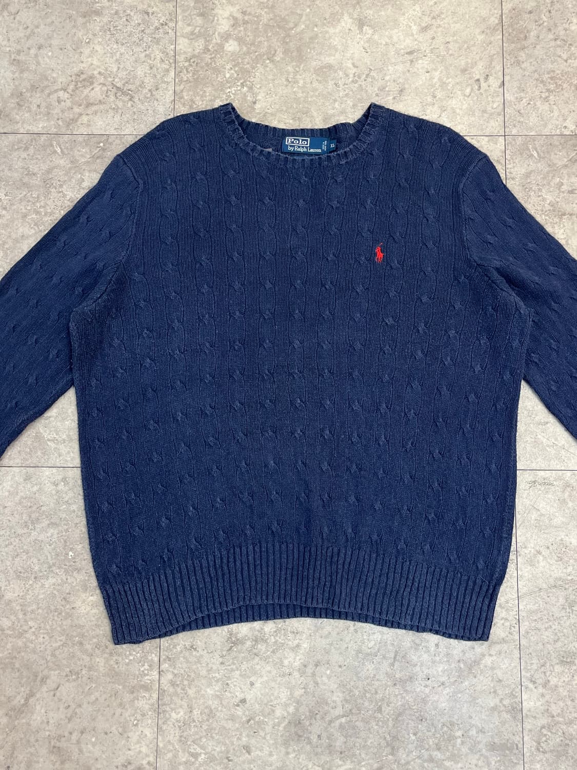 폴로 랄프로렌 꽈배기 니트 네이비 XL #csz3551 상품이미지4
