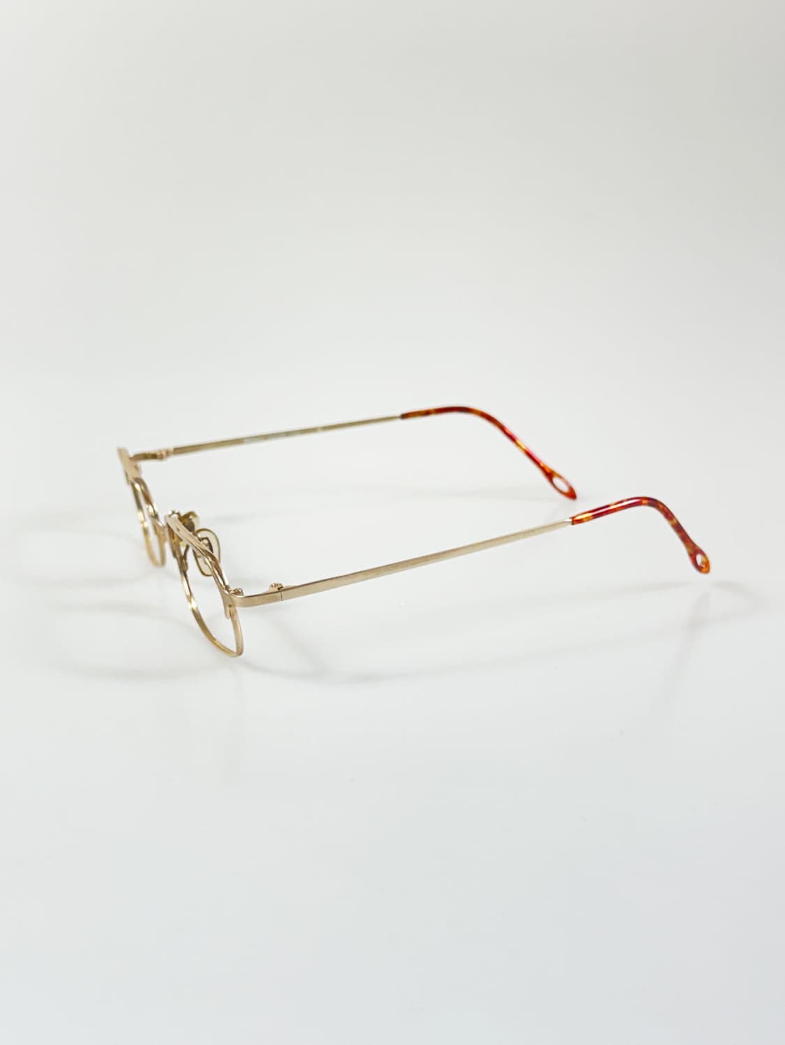 90s MBOZEN 골드 슬림 스퀘어 빈티지 안경 상품이미지3