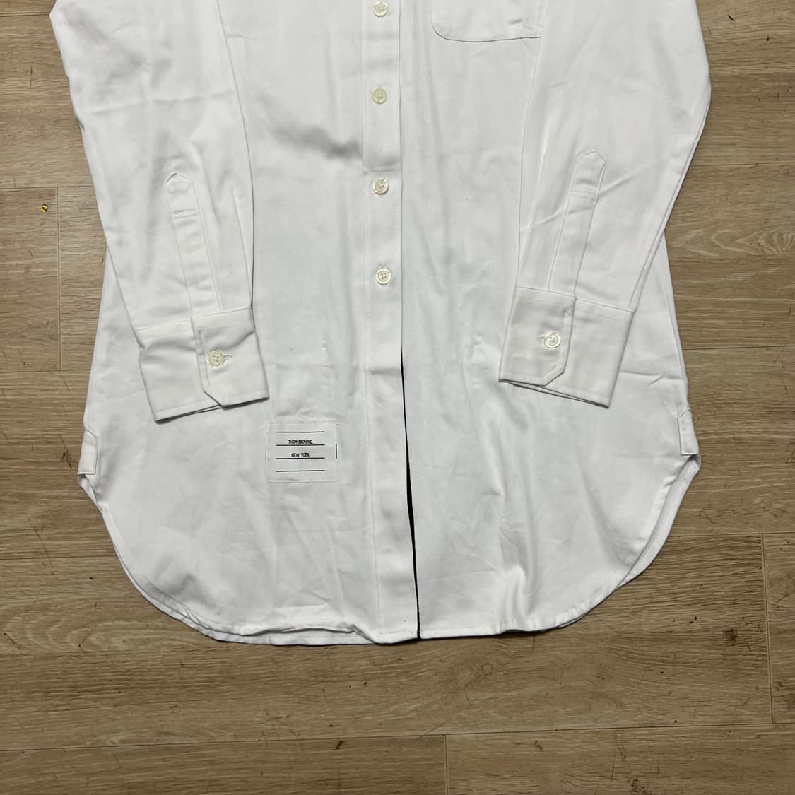 톰브라운 뉴욕 여성 라운드 햄 옥스퍼드 셔츠 [화이트] 55(S/90) 상품이미지3
