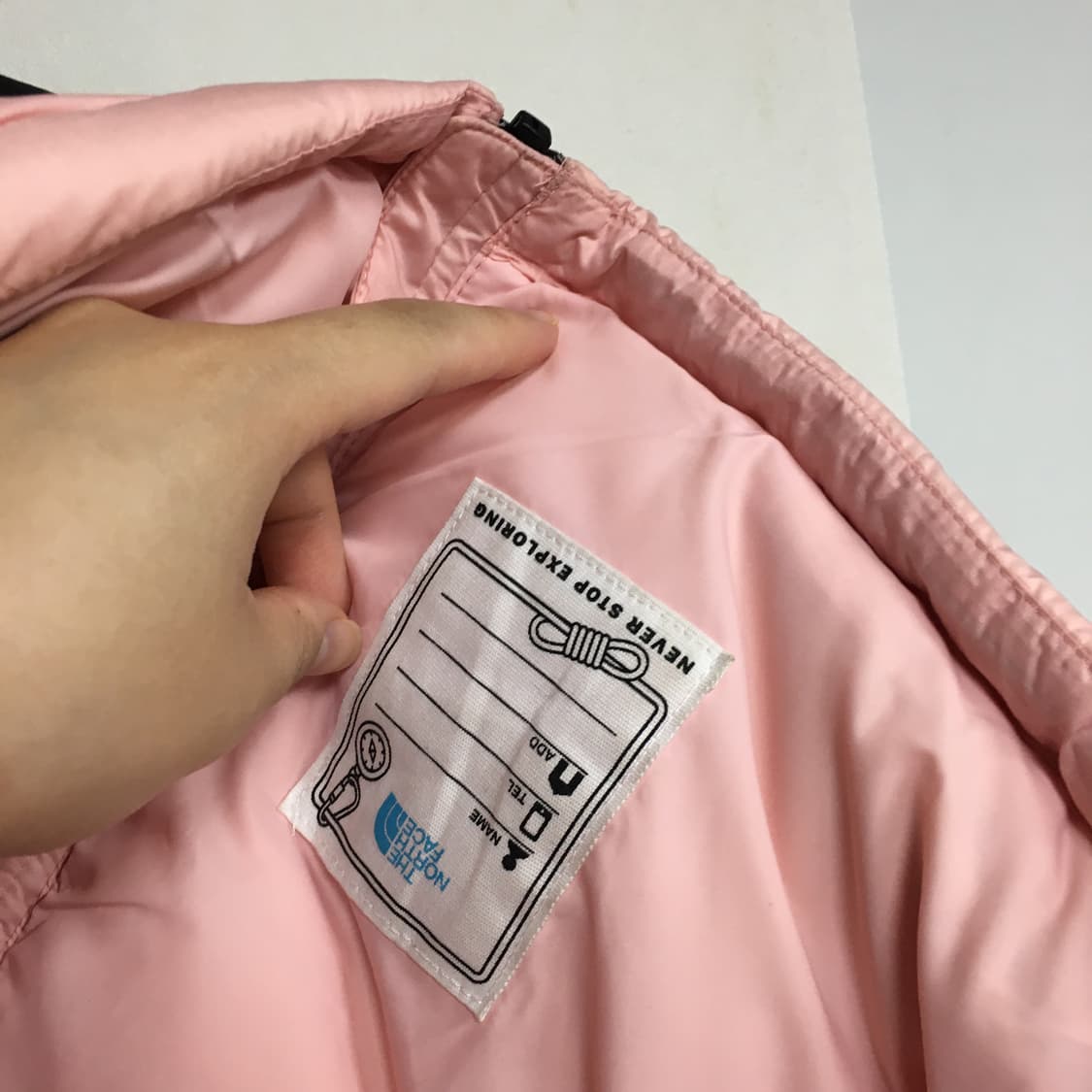 노스페이스 키즈 핑크 눕시 패딩 160 상품이미지4