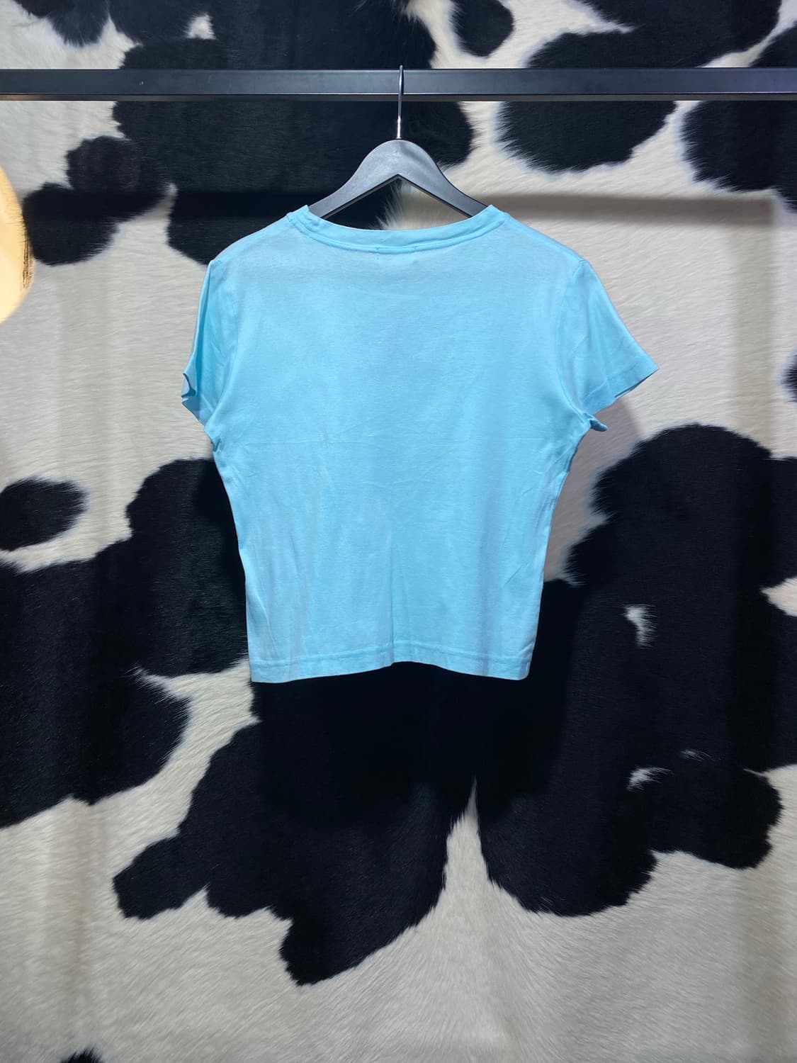 Courreges 글리터 로고 디테일 크롭 반팔티셔츠 상품이미지4