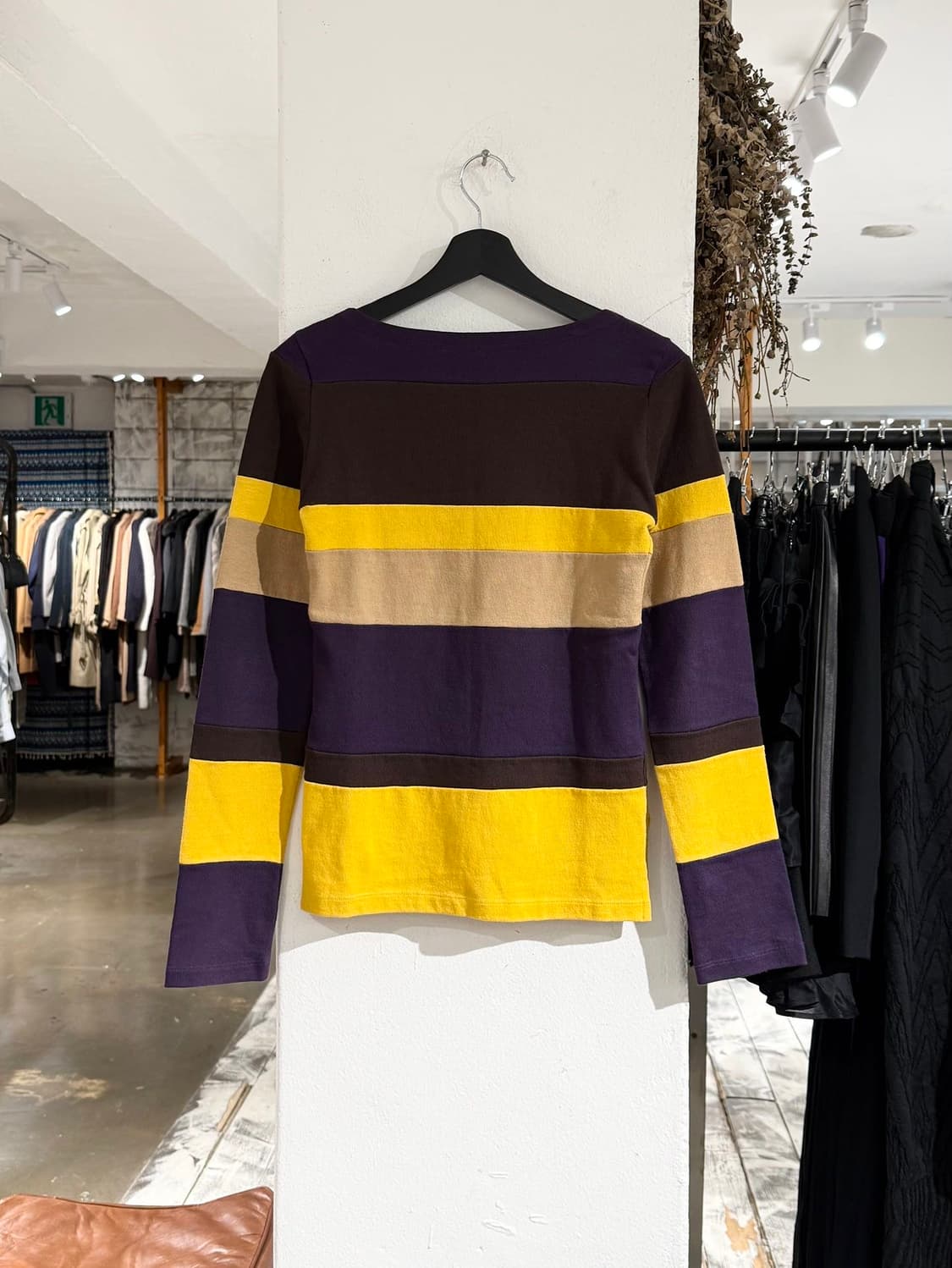 미우미우 멀티컬러 스트라이프 코튼 집업 가디건 상품이미지6