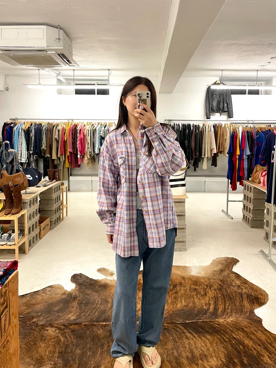 90's WRANGLER work shirts 90년대 랭글러 체크 셔츠 상품이미지2