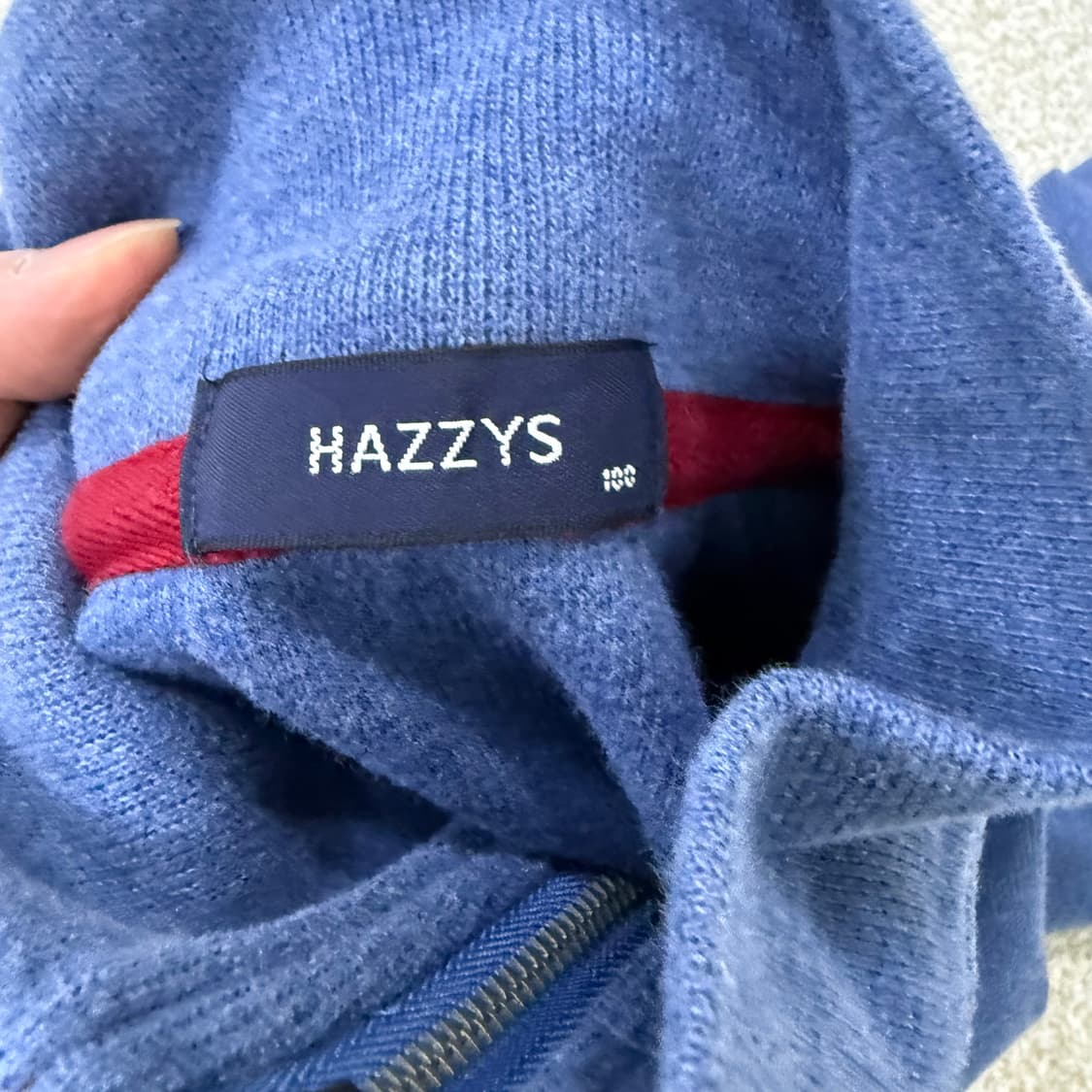 [100] 헤지스 블루 하프집업 반집업 1230T2 상품이미지3