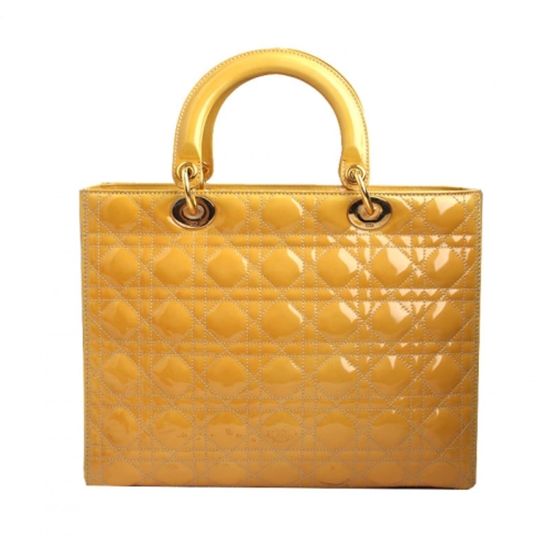 디올 옐로 페이던트 까나쥬 레이디 디올 금장 라지 토트겸 숄더 상품이미지3