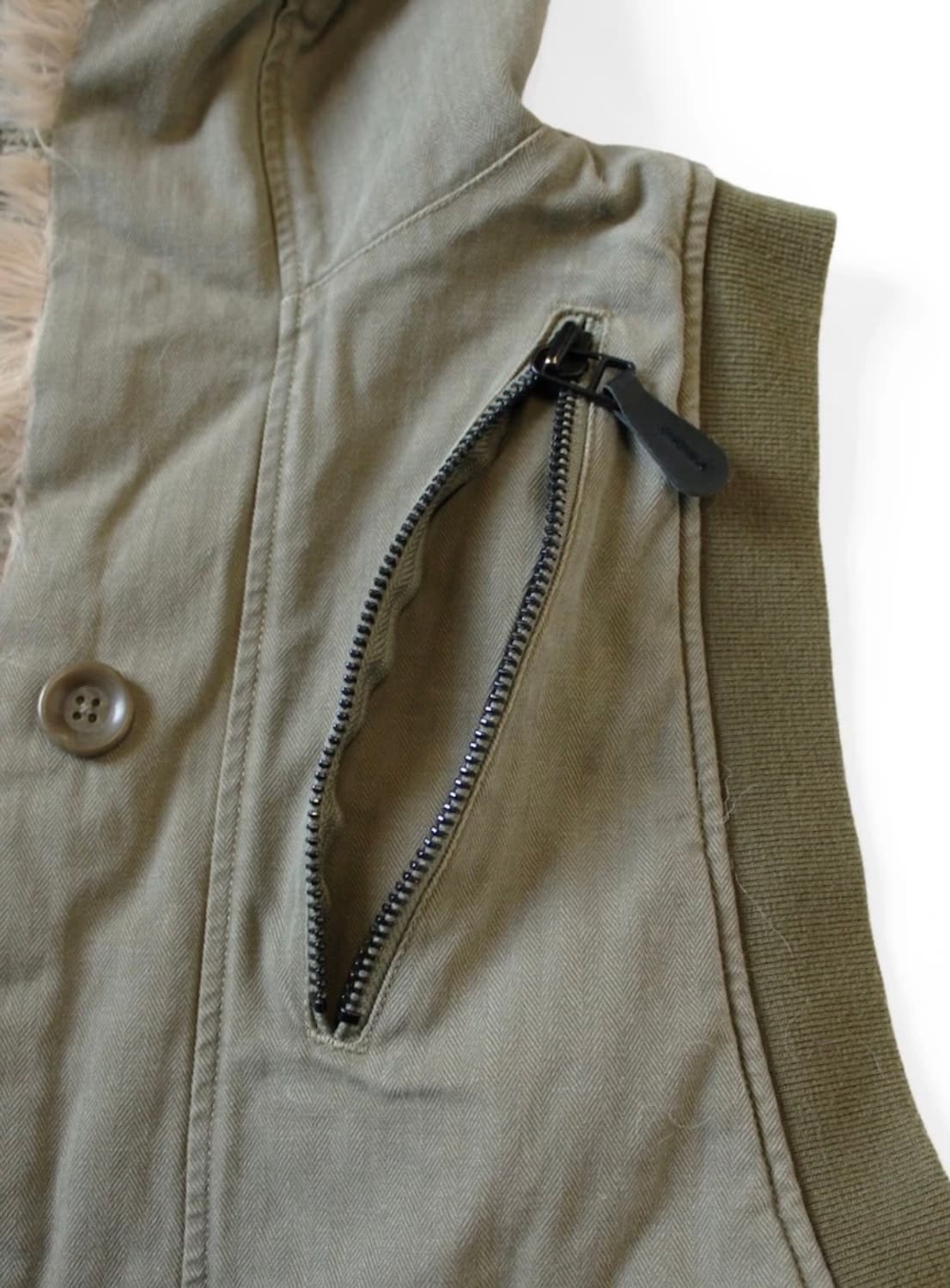 [3]캐피탈 26ss 헤링본 링 코트 라이닝 후드 베스트 상품이미지6