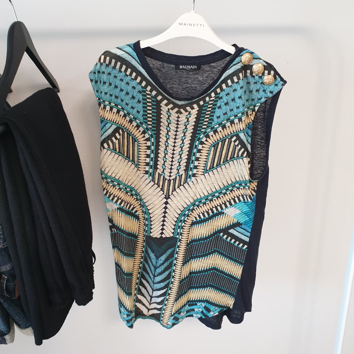 발망 Balmain Ethnic Print T-shirt 상품이미지1