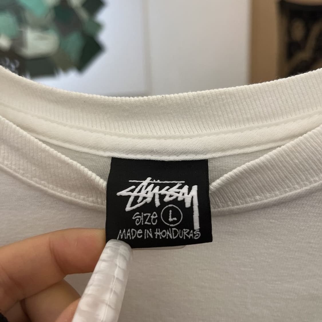 스투시 괌 빈티지 캐주얼 스트릿 빅로고 반팔티 L C10997 상품이미지5
