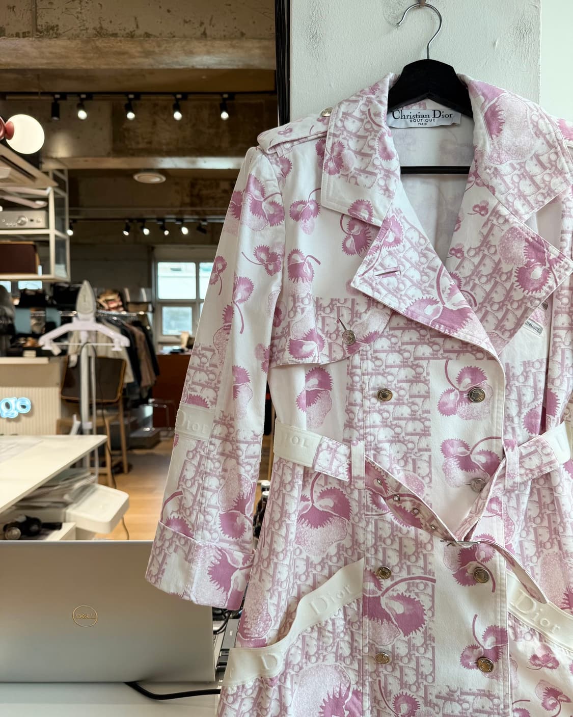 크리스찬 디올 부티크 핑크 05s 오블리크 트렌치 코트  상품이미지4