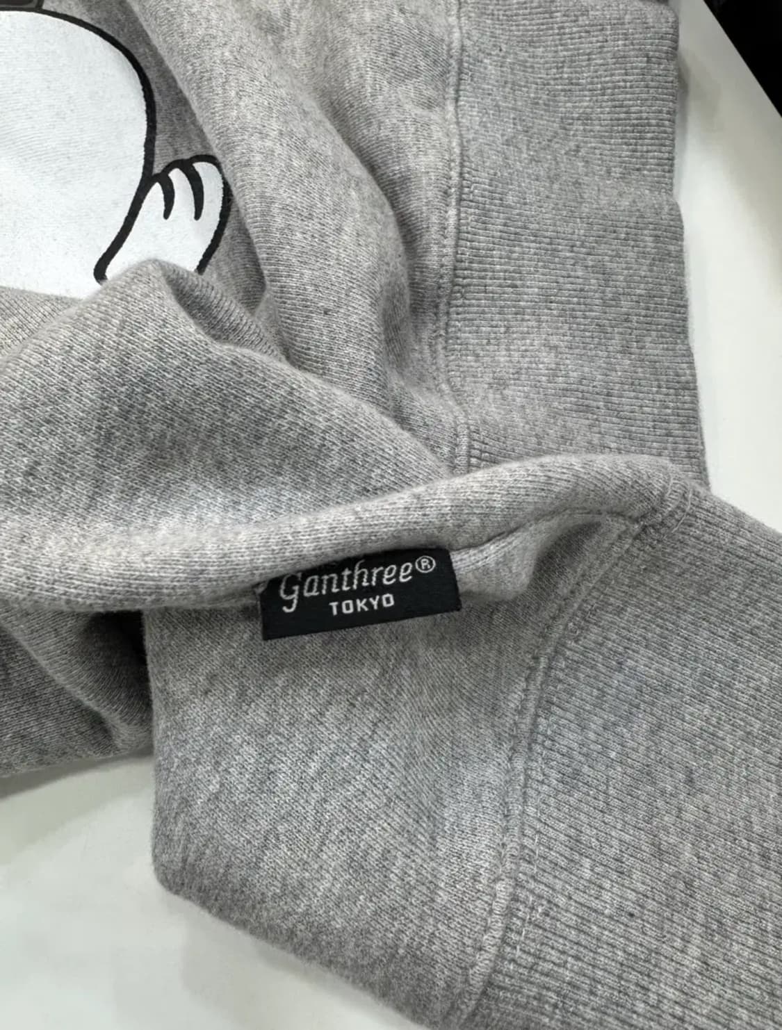 GANThree by MARIE 타투캣 그래픽 맨투맨 스웻셔츠/그레이XL 상품이미지8