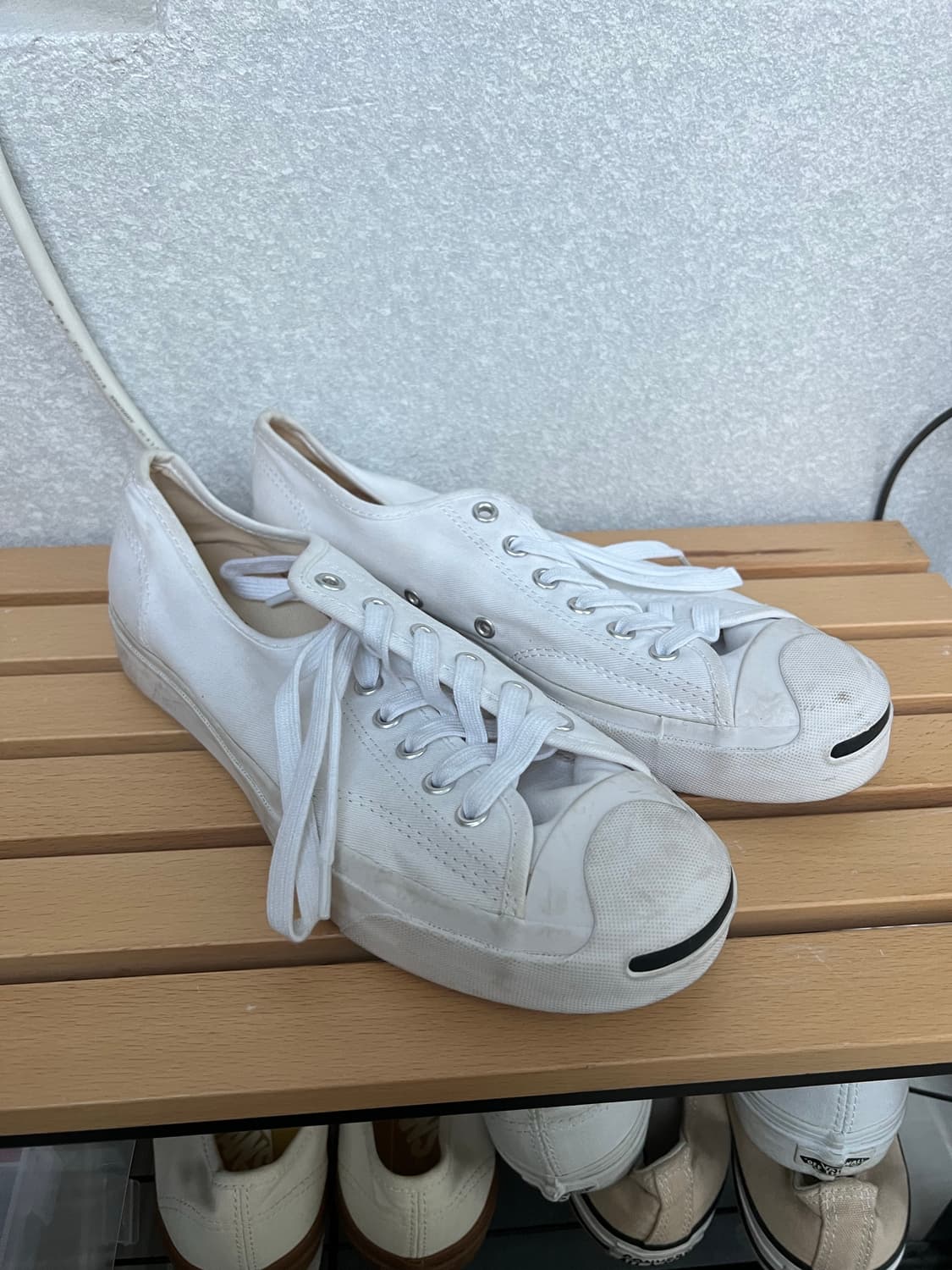 컨버스 잭퍼셀 화이트 스니커즈 (240mm) 상품이미지2