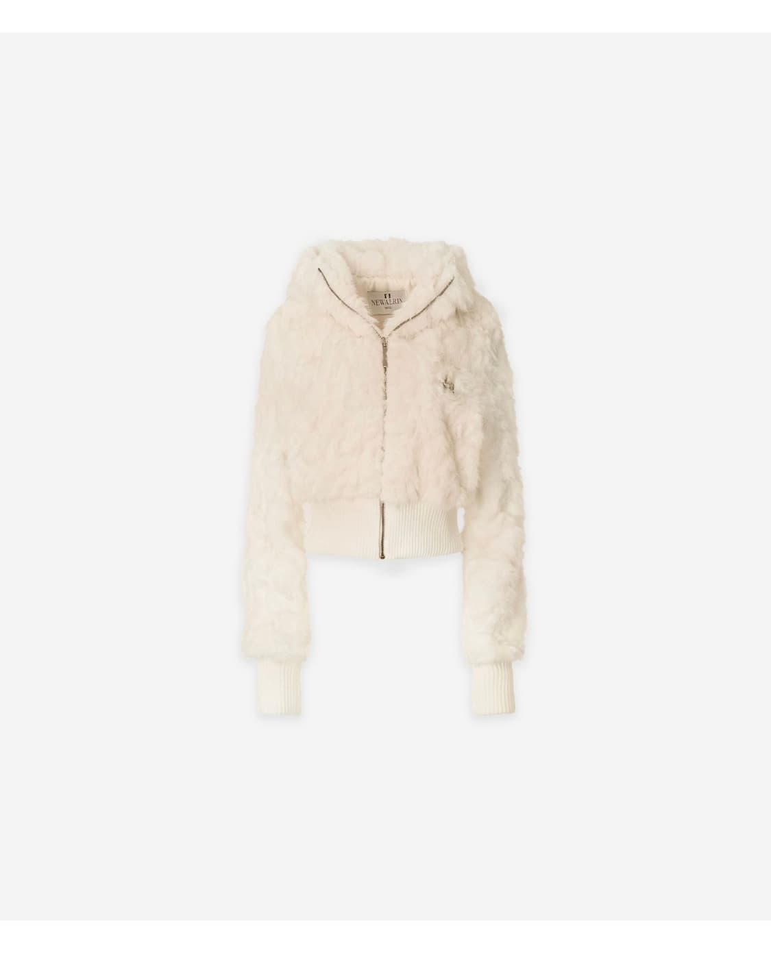 뉴얼린 Bunny Cropped Fur Hooded Jumper 상품이미지1