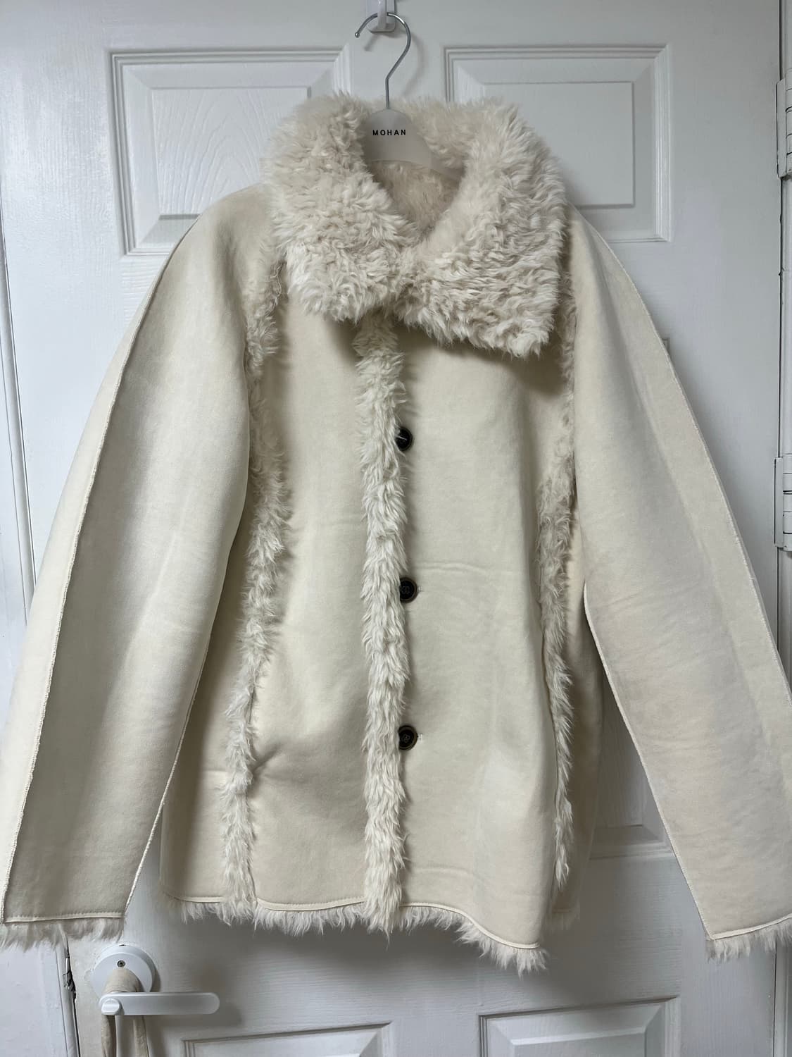 모한 리버시블 하이넥 퍼 자켓 xs 상품이미지5