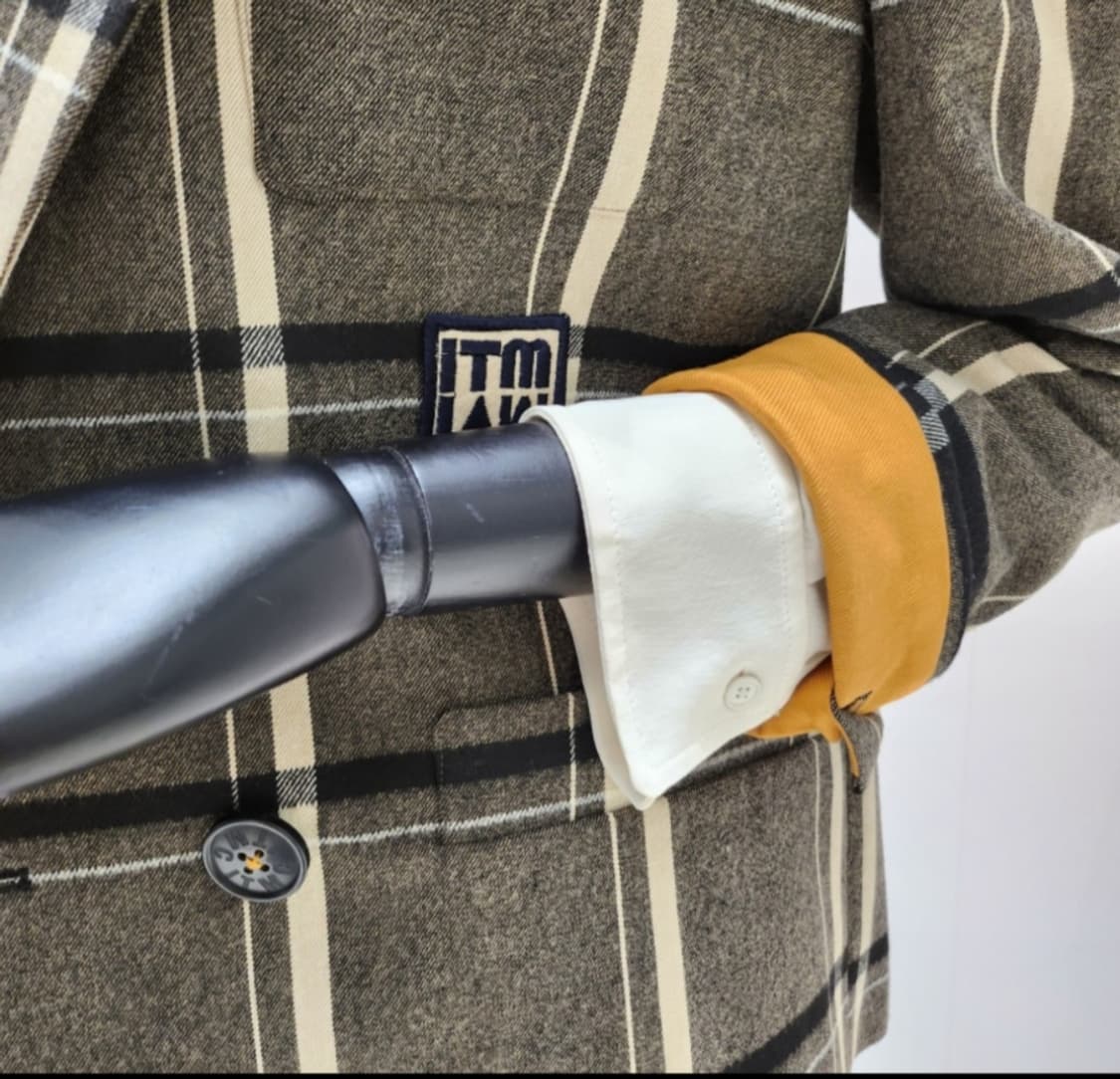 잇미샤  백버튼 체크자켓 55사이즈 상품이미지7