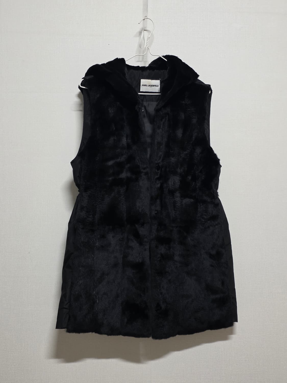 칼라거펠드 천연모피 거위털 조끼 상품이미지1