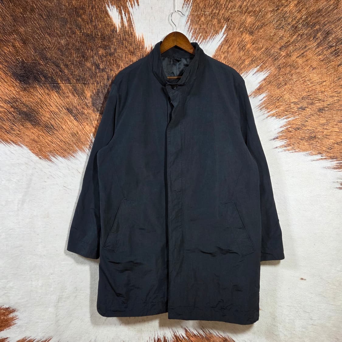 빈티지 네이비 롱 야상 자켓 상품이미지1