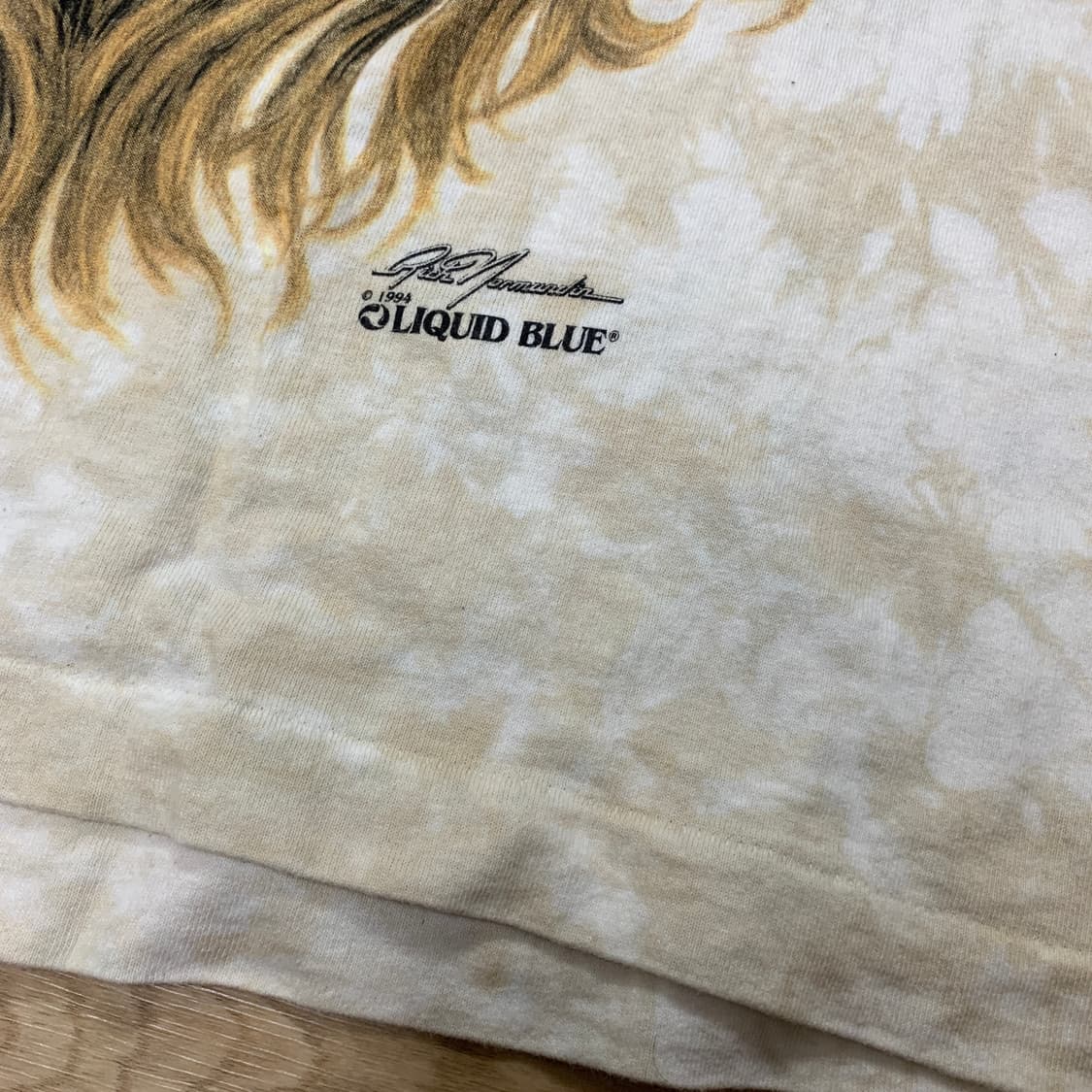 L)94s Liquid blue 리퀴드 블루 타이다이 사자 반팔티 상품이미지5
