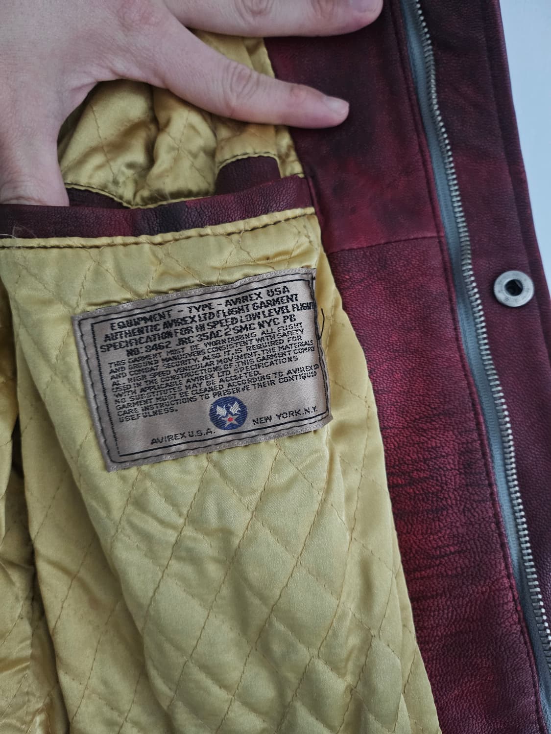 올드 아비렉스 Avirex 홀 레더 바시티
 상품이미지7