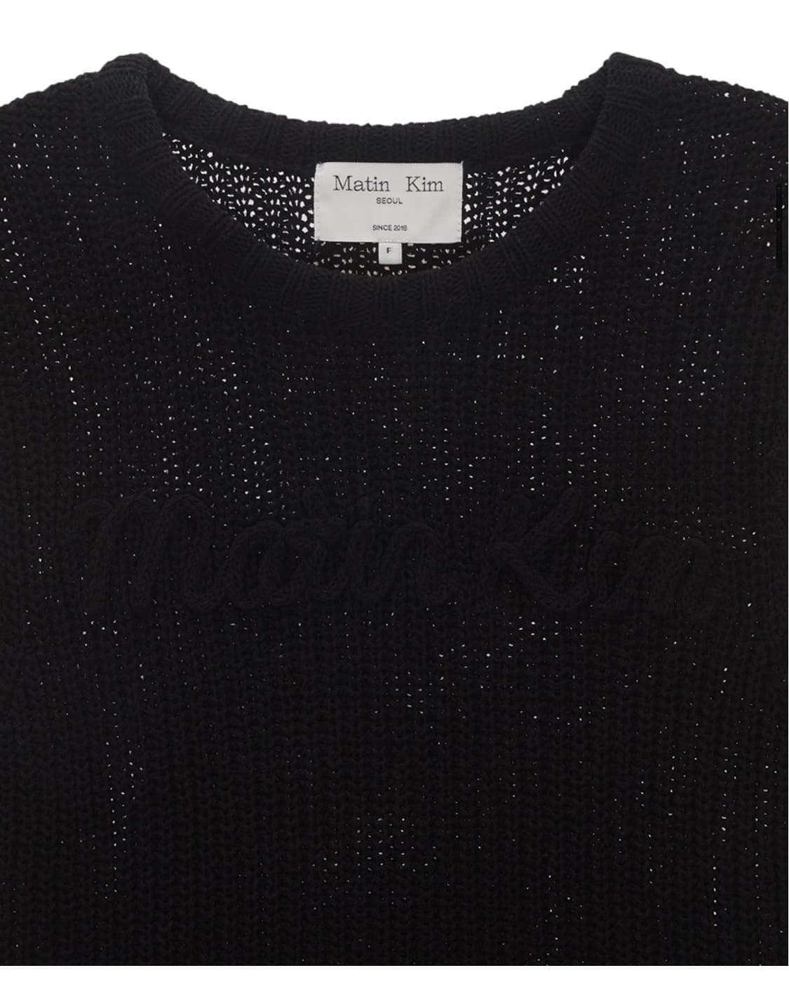 BIG LOGO KNIT VEST FOR WOMEN IN BLACK  상품이미지3