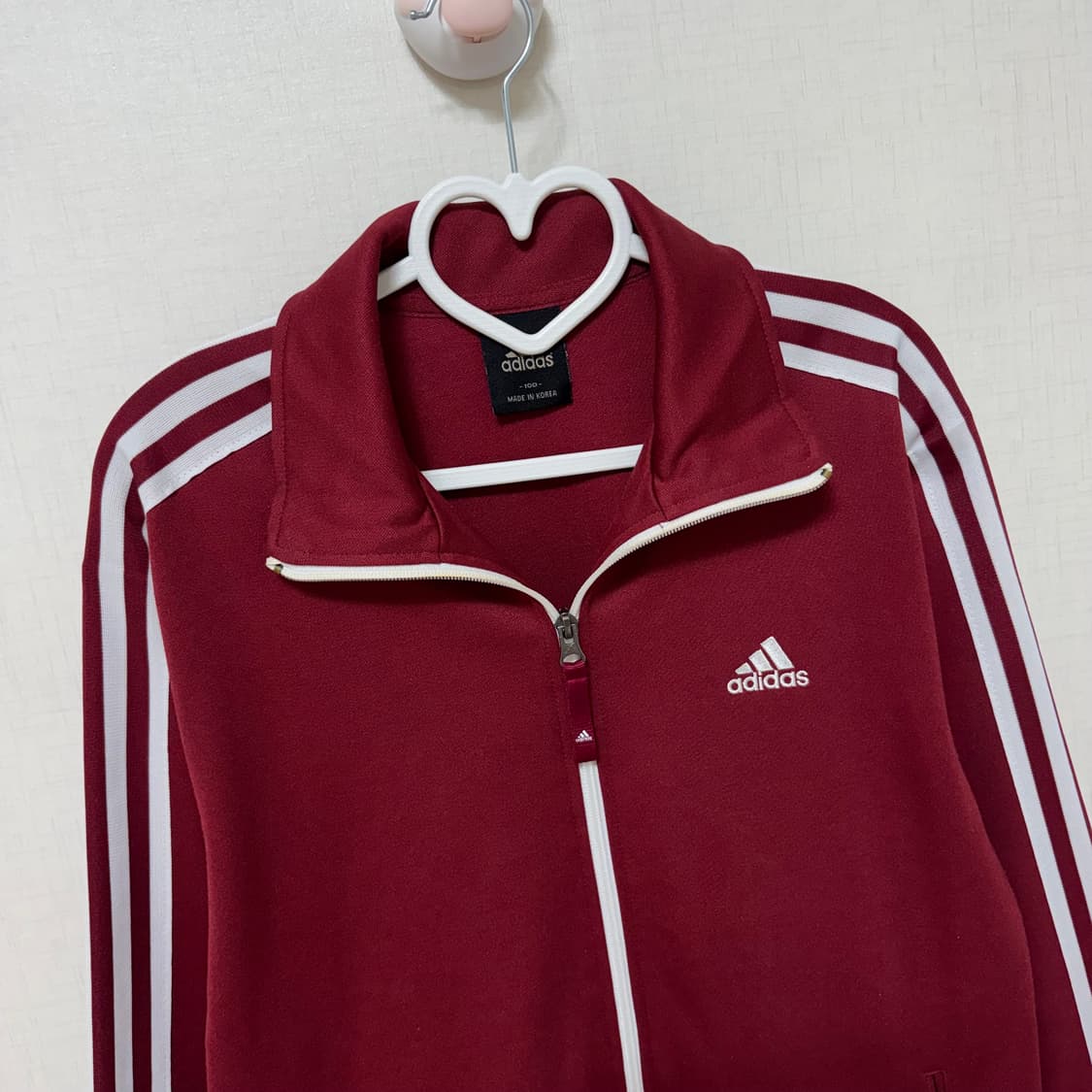 아디다스 버건디 져지 트랙탑 자켓 와인 L 100 대장 희귀 집업 상품이미지4