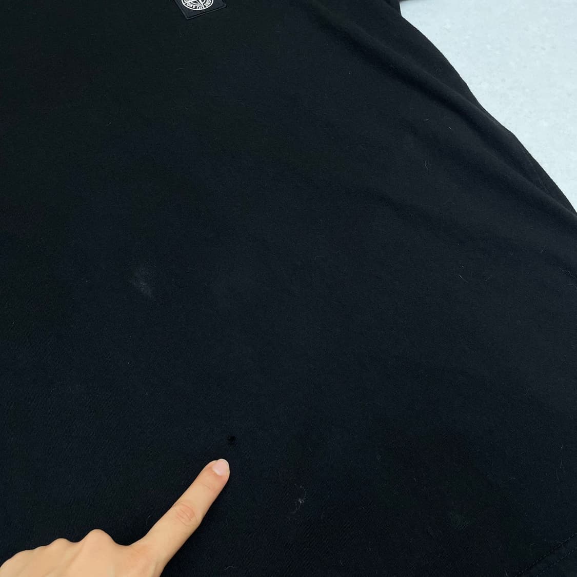 스톤아일랜드 블랙 로고 반팔 티셔츠 L 상품이미지4