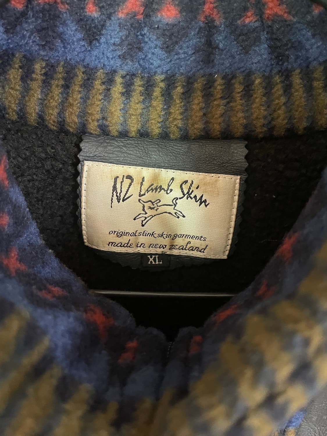 뉴질랜드 램스킨 양가죽 노르딕 레더 플리스 자켓 상품이미지2