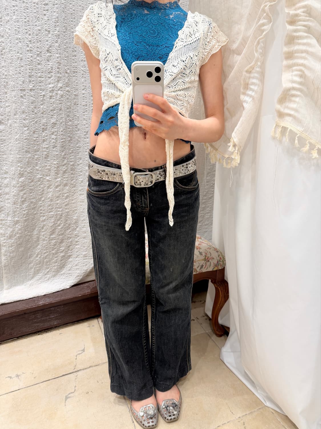 cropped chrochet knit cardigan 상품이미지6