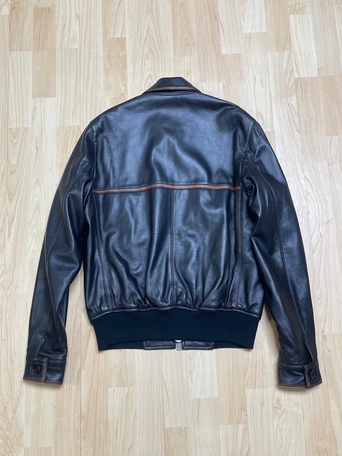 자라 빈티지 램스킨 A-2 자켓 M 상품이미지4