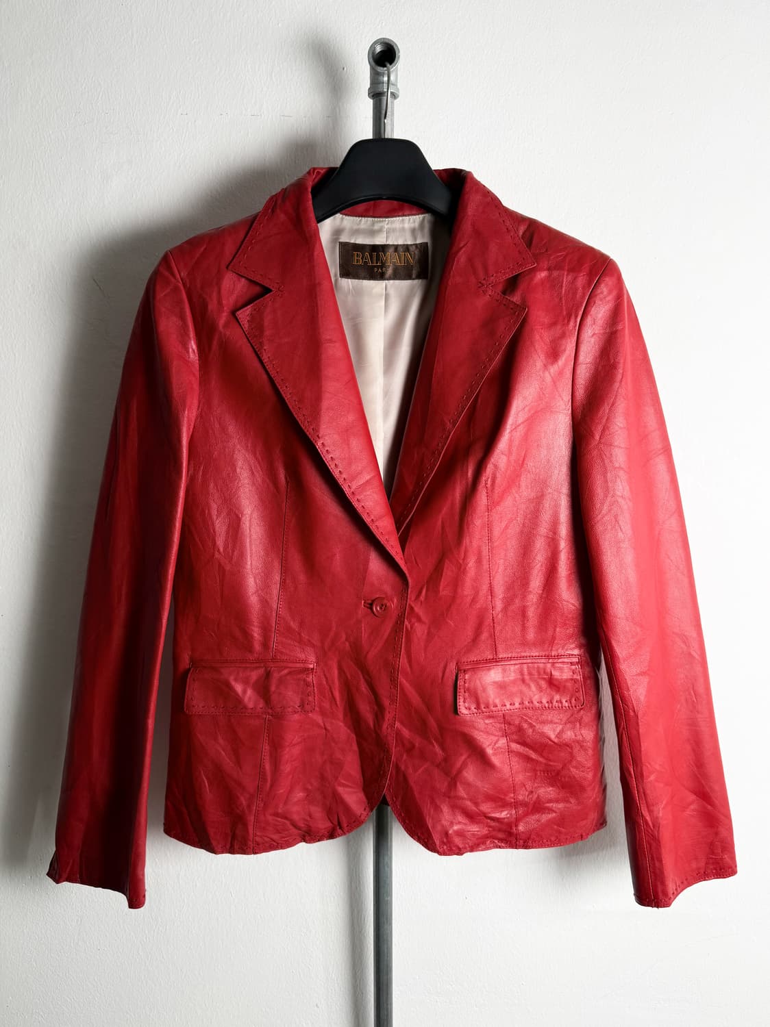 Balmain Paris Sheepskin Leather Jacket 상품이미지1