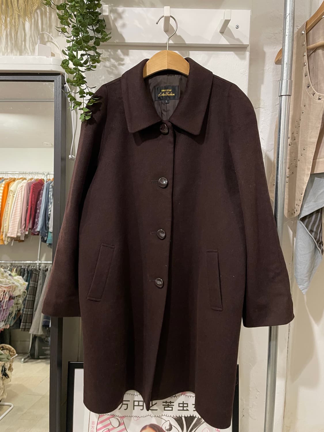 다크초코 a라인 캐시미어 코트 상품이미지8