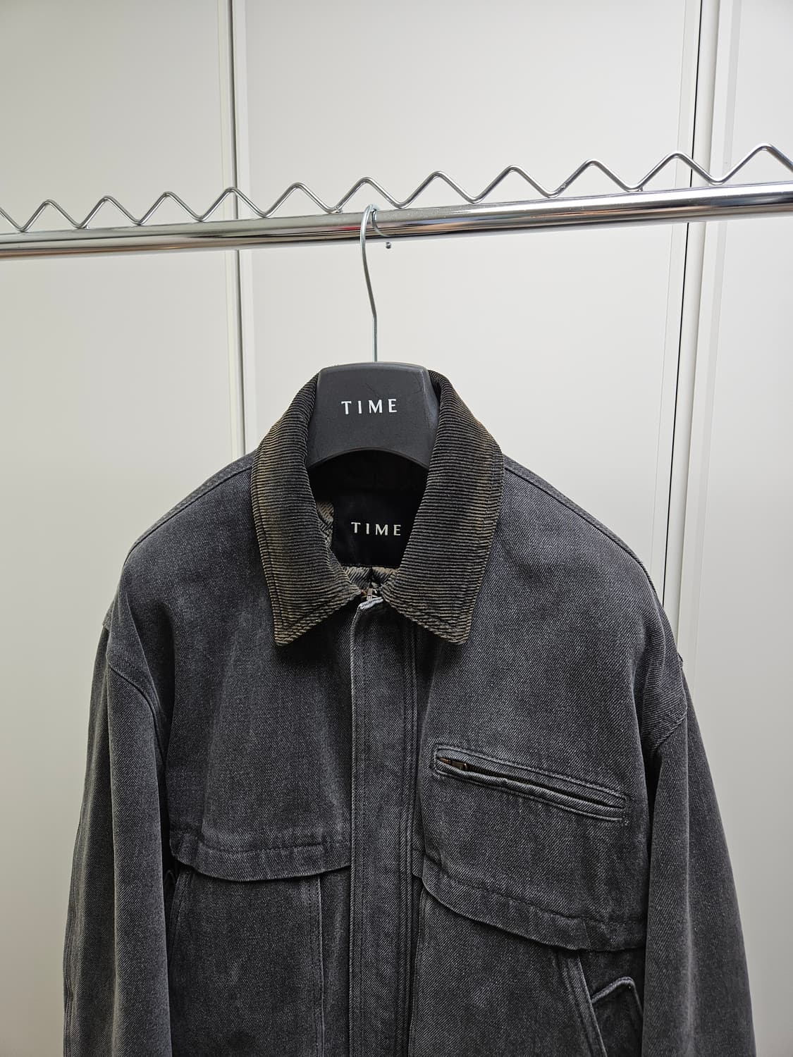 타임옴므/ 24fw 워시드 데님 투웨이 집업 트러커 점퍼/ 100 상품이미지2