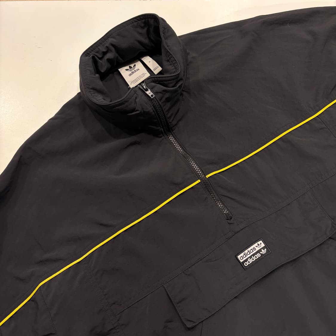 [M] 아디다스 블랙/화이트 반집업 아노락 바람막이 자켓 B531 상품이미지3