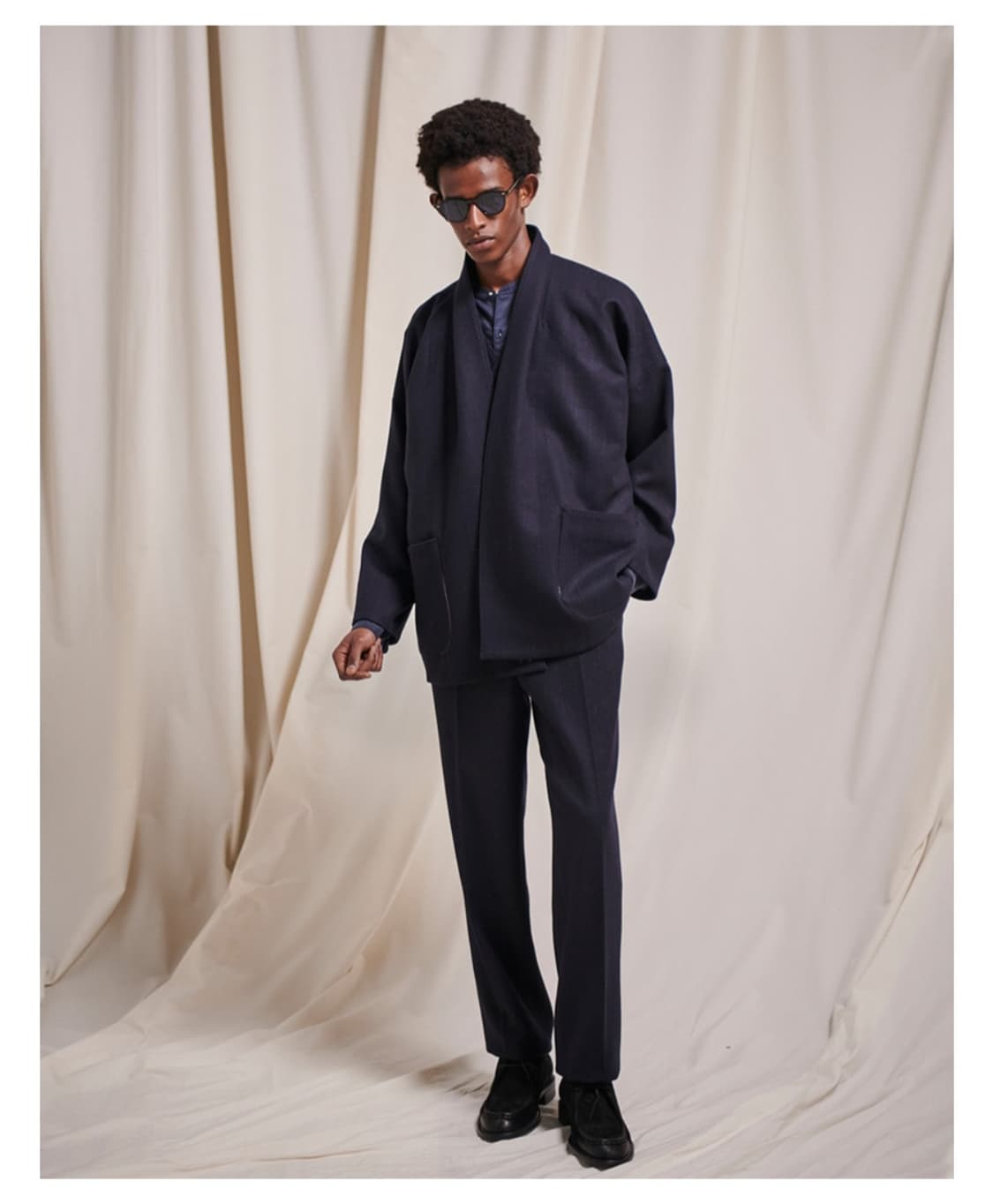 올드조 스트라이프 울·캐시미어 트라우져 상품이미지5