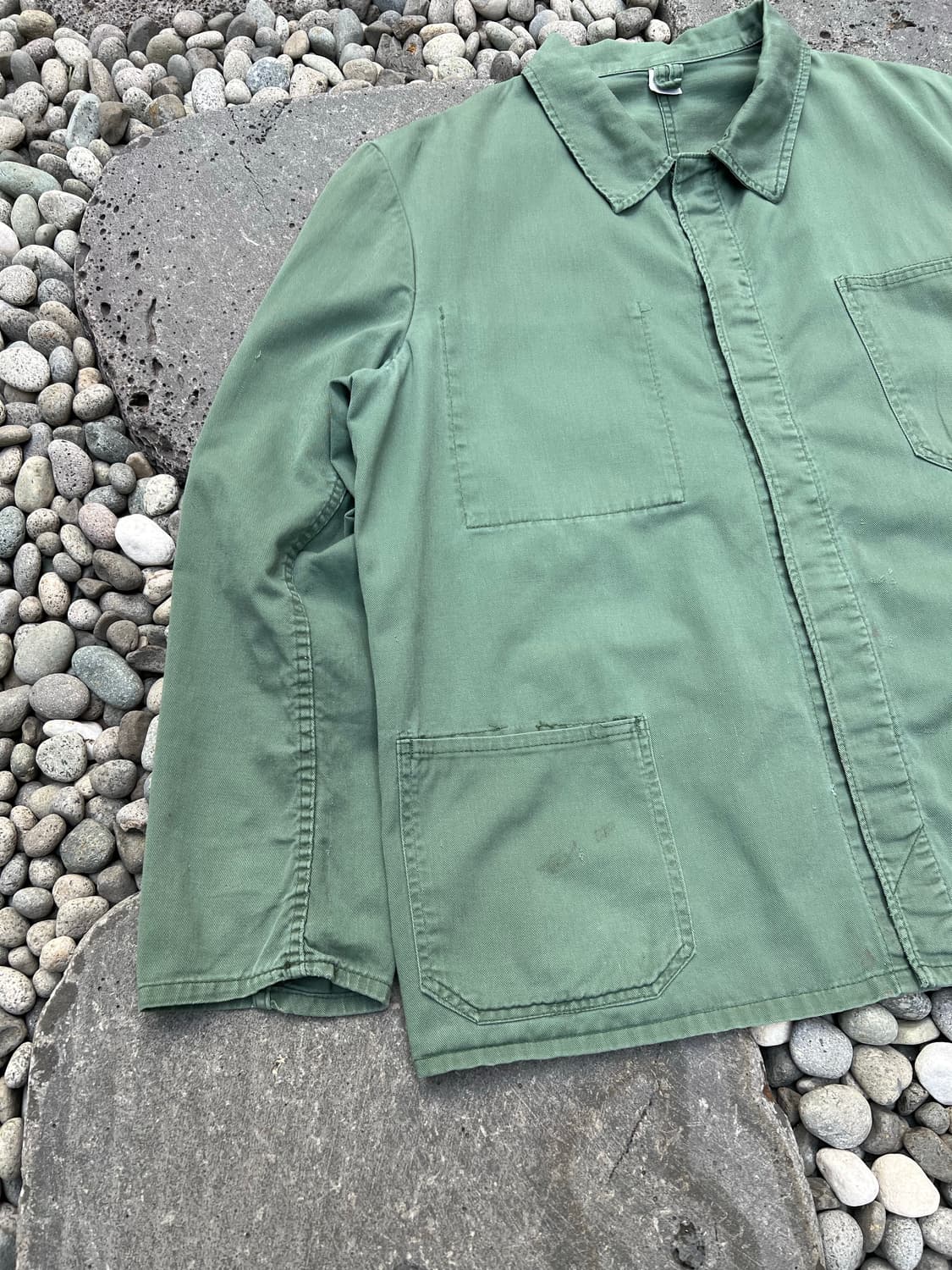 OLD VINTAGE FRENCH GREEN 빈티지프렌치워크자켓 상품이미지4