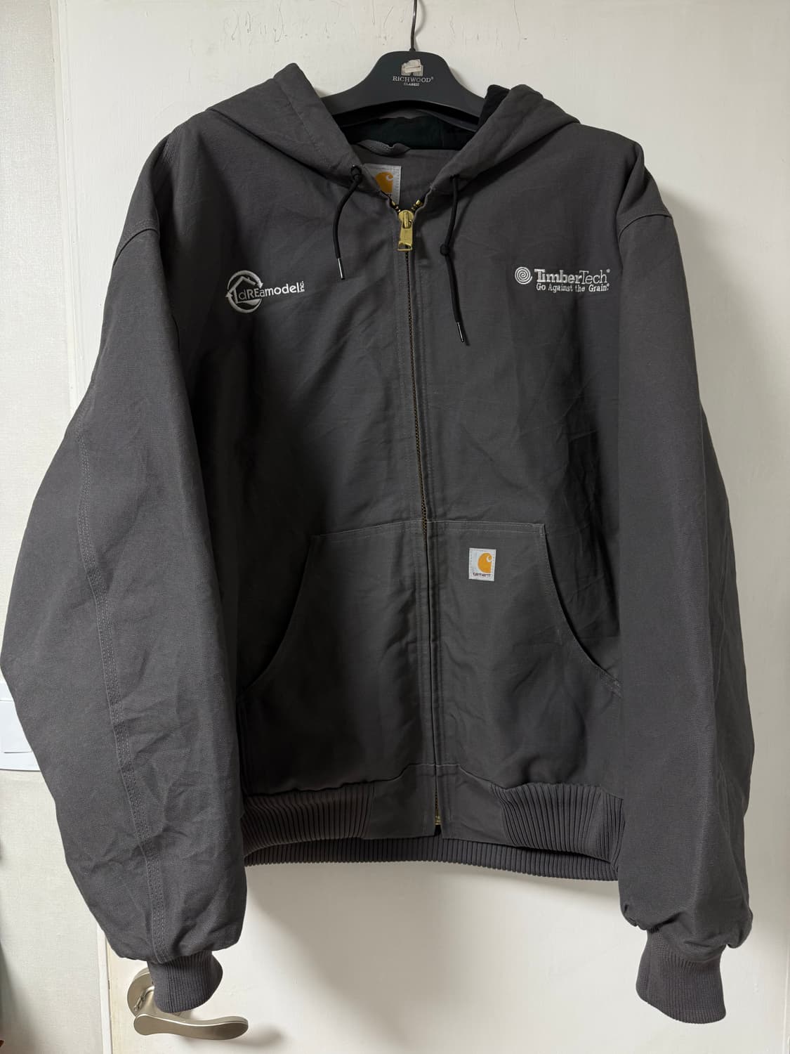 칼하트 본 커스텀 워크 후드 오버핏 봄버자켓 상품이미지5