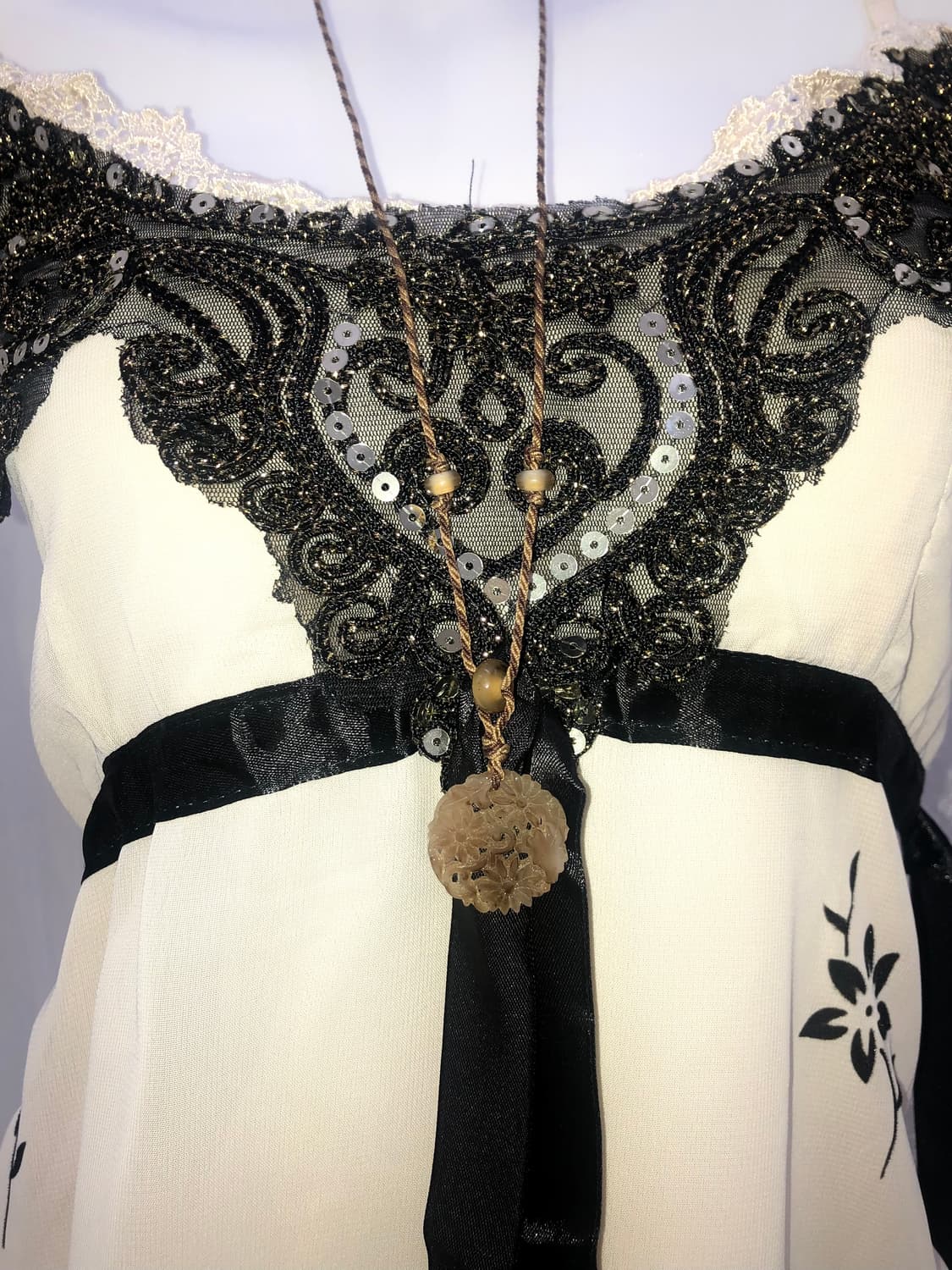 brown flower necklace 상품이미지1