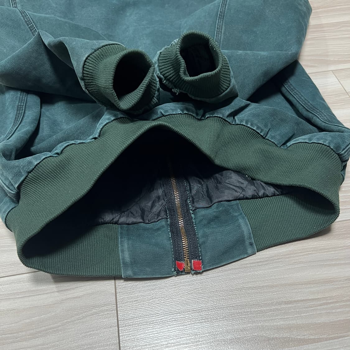 칼하트 덕 액티브 후드집업 그린 상품이미지7