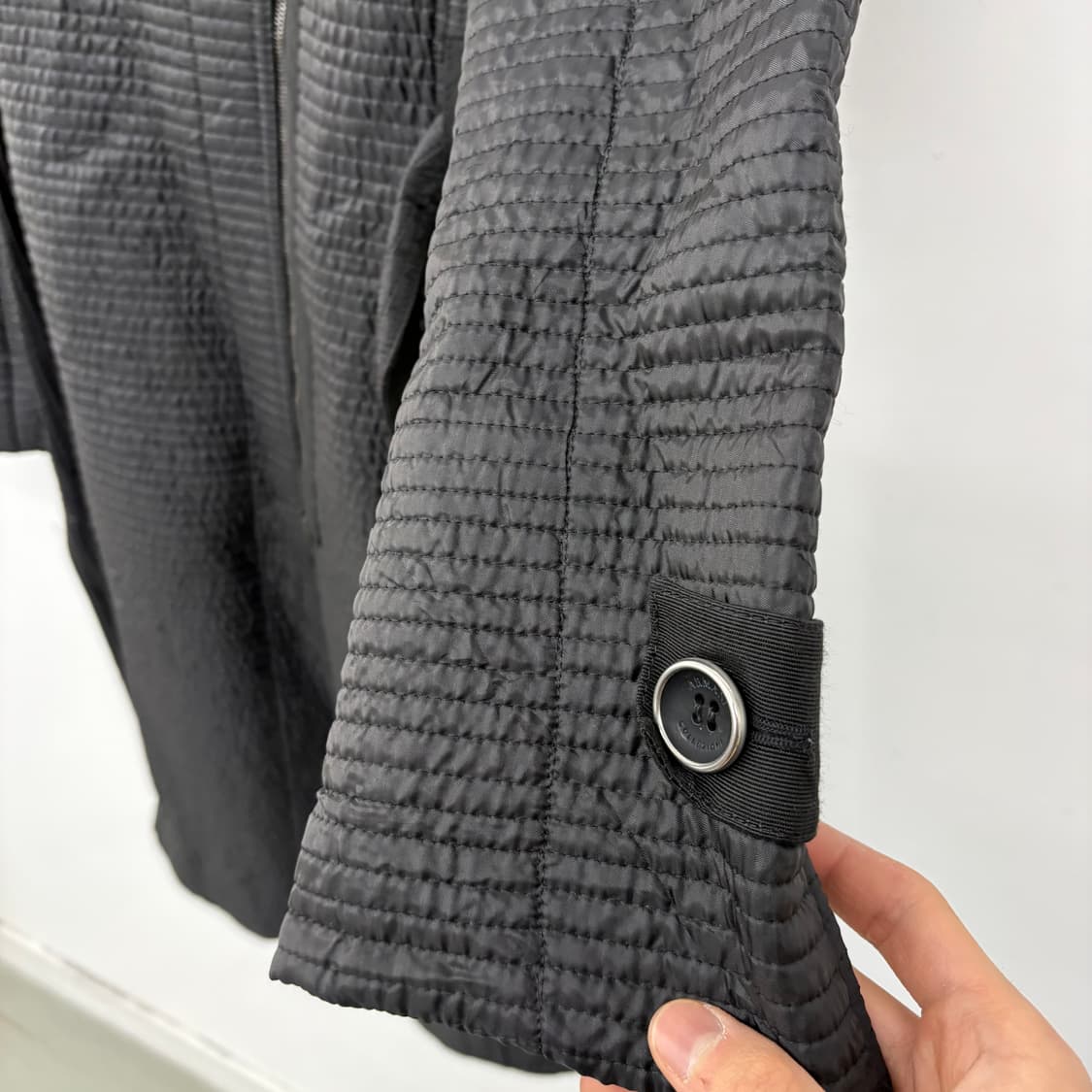 아르마니 블랙 퀼팅 롱 코트 여/S 상품이미지4