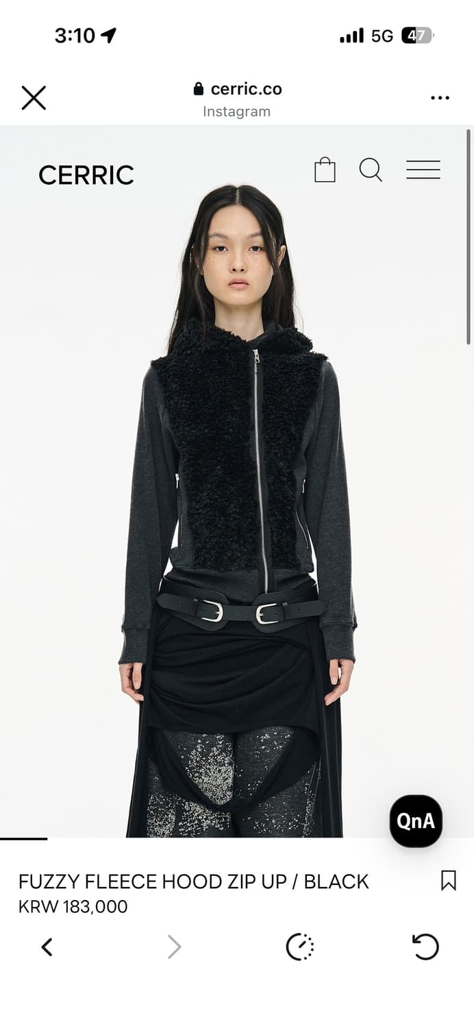 세릭 FUZZY FLEECE HOOD ZIP UP 상품이미지1