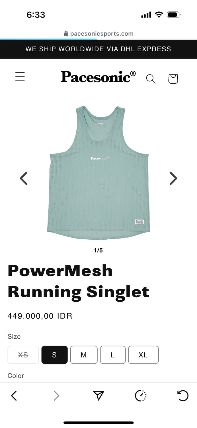pacesonic PowerMesh Running Singlet 상품이미지1