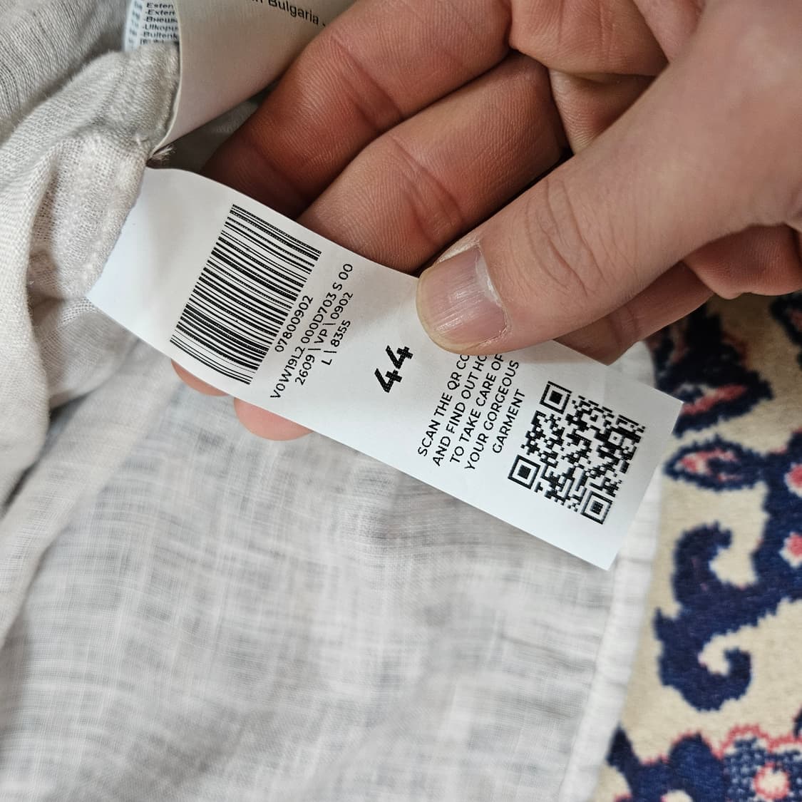 120%리노(120%Lino) in Italy 셔링 디테일 셔츠 M 상품이미지9