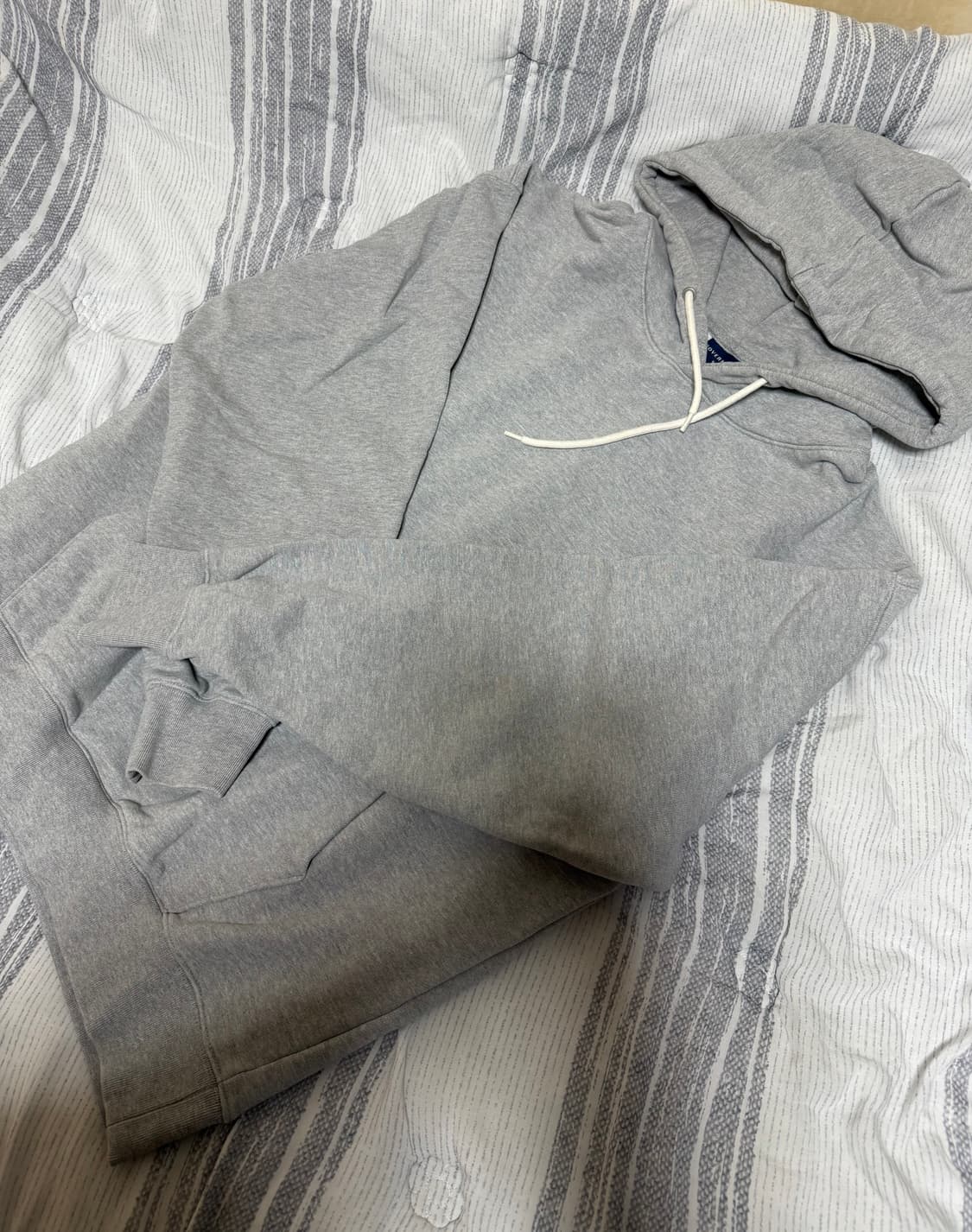 (M) 소버먼트 950G 솔리드 후드-8% 멜란지 그레이 상품이미지3