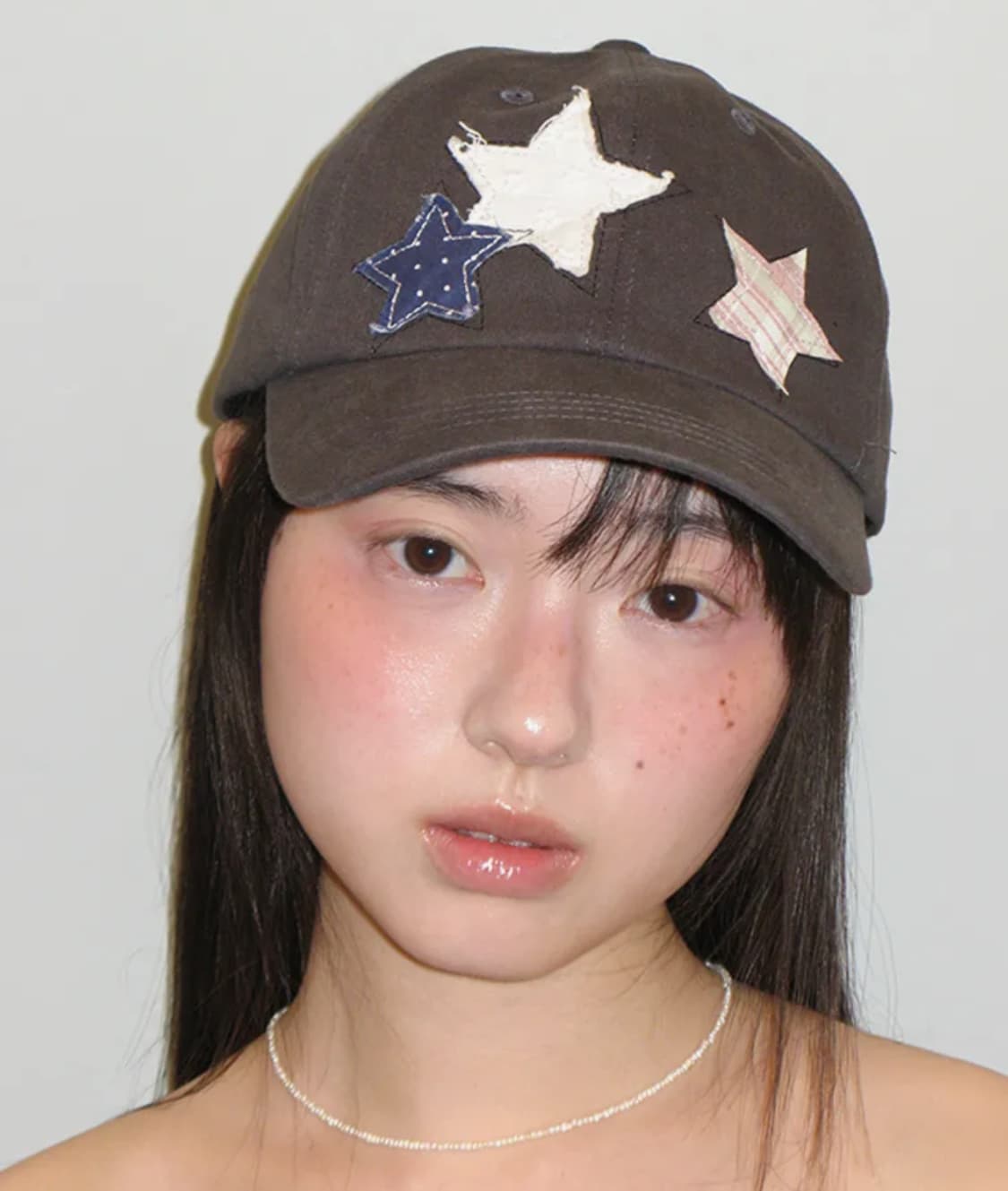 론론 STAR PATCH MIXED APPLIQUE BALL CAP CH 상품이미지1