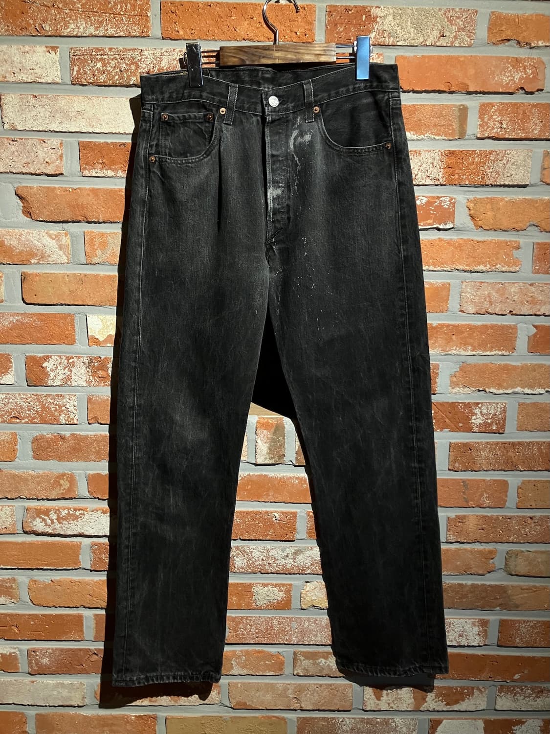 90s USA 빈티지 리바이스 501 블랙 데님 팬츠 상품이미지2