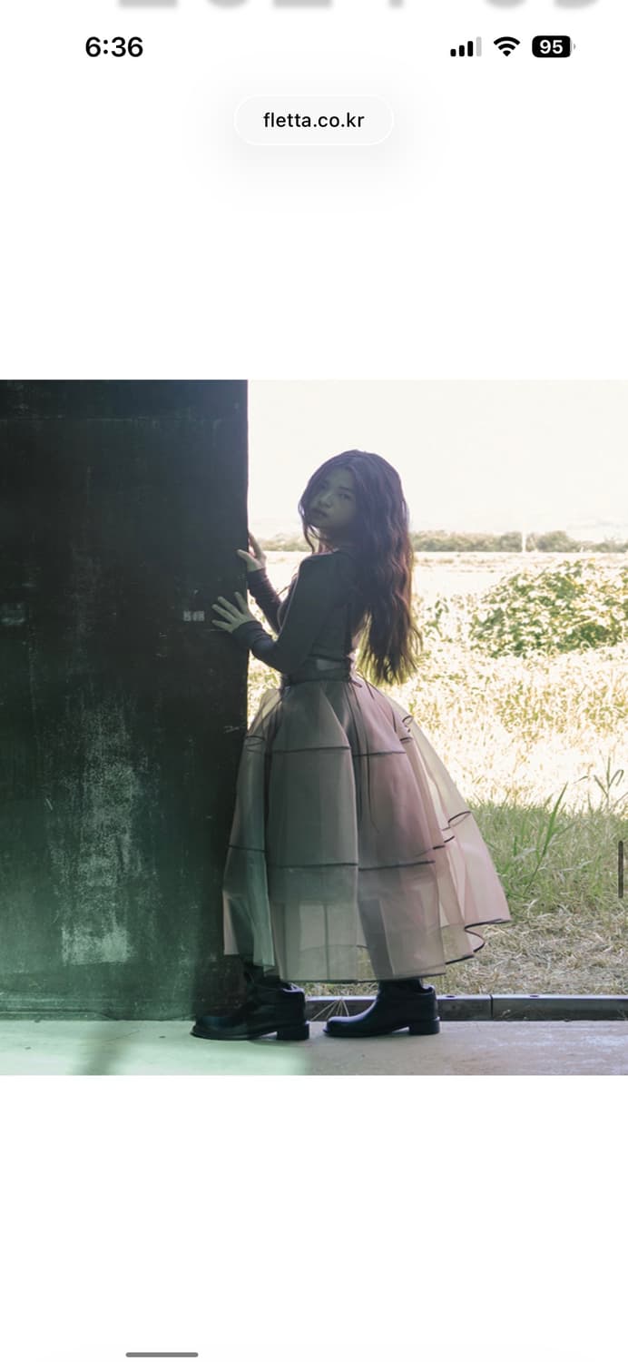 플레따 레이스업 오간자 상의스커트드레스세트 - 품절상품 상품이미지1