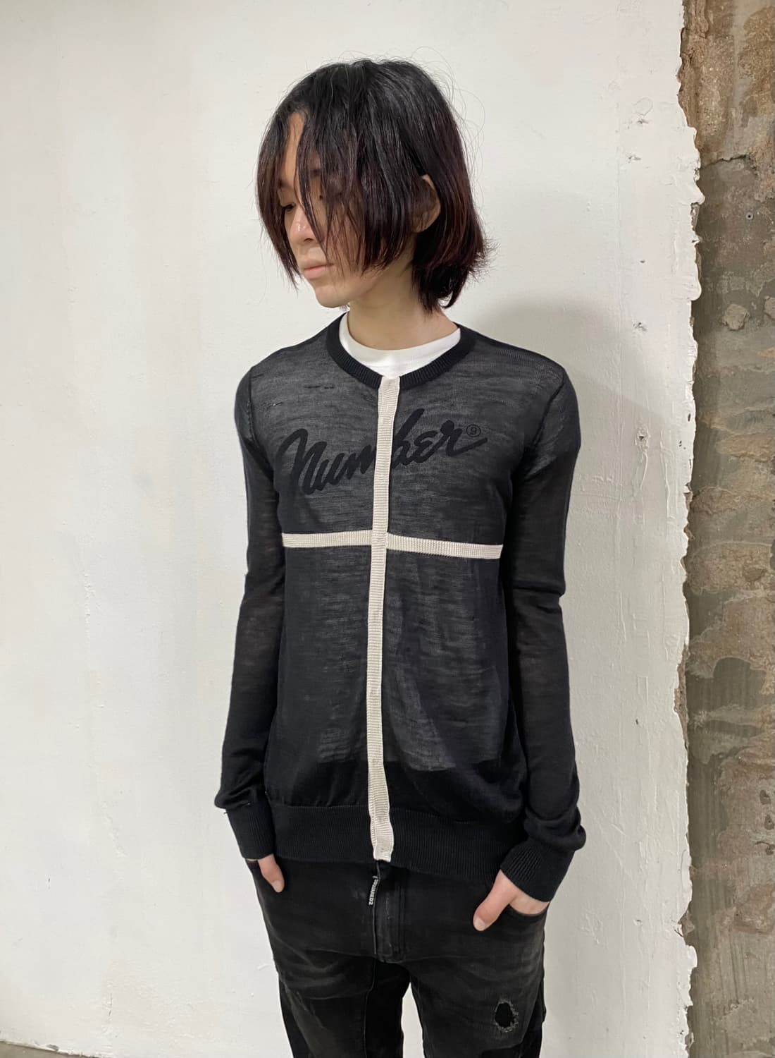 라드 뮤지션 크로스 버튼 가디건 상품이미지1