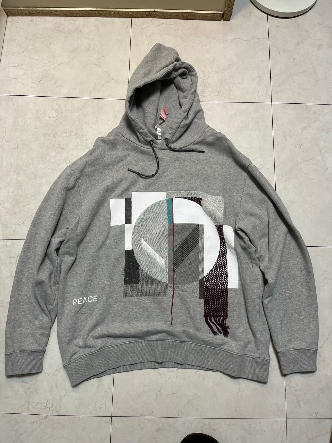 솔리드옴므 18ss 패치워크 후드티 L 상품이미지1