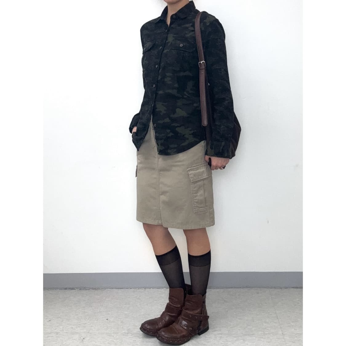 빈티지 카모 셔츠 y2k 상품이미지3